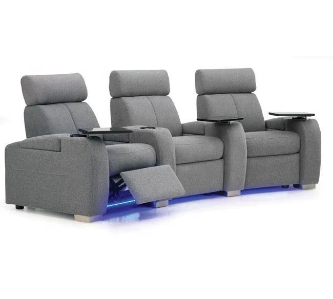 VIP Cinema Seating Luxury Recliner Sofa Mini Top Grain Leather Modern Sofa