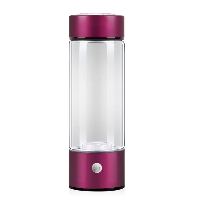 2024 Portable Hydrogen-Rich Plastic Glass H2 Water Bottle Cup USB/Battery-Powered Alkaline Health Maker Household Outdoor Use