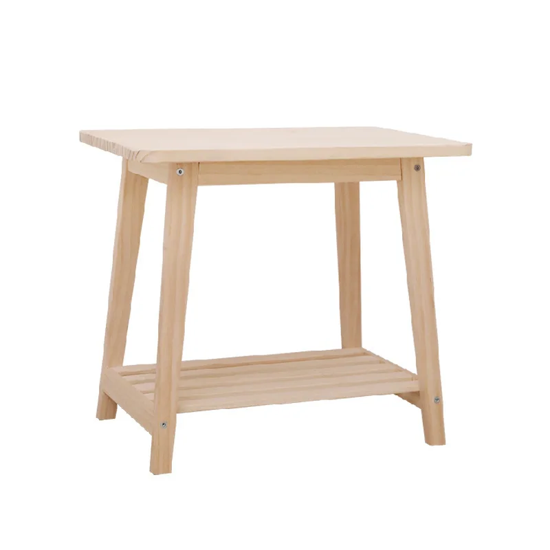 Cheap Factory Price Panel Furniture New Zealand Pine Burlywood Solid Wood Tea Table