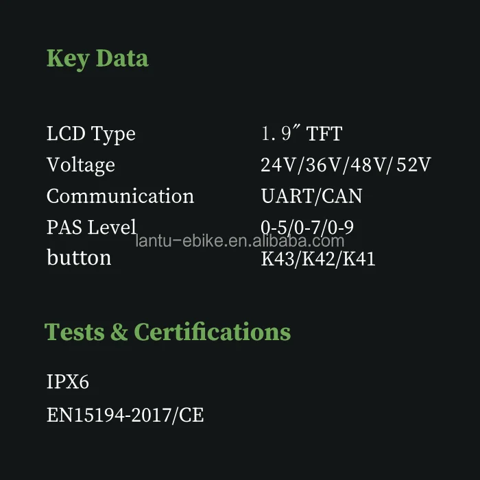 Пользовательский ключ-Disp KD186 48 В UART CAN Protocol Электрический велосипед аксессуары цифровой дисплей с Bluetooth
