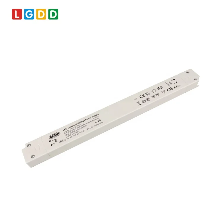 Class 2 CE New ERP Slim and Liner Power Supply Constant Voltage 12V 24V 30W 60W 100W Ultra Thin Led Driver