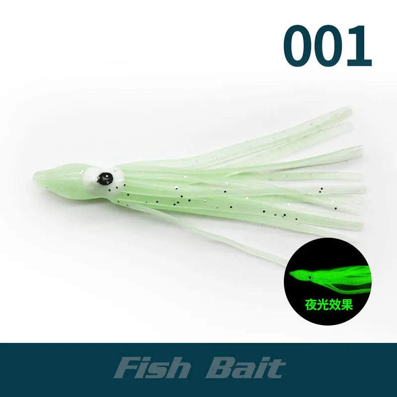 TOPIND Wholesale 20 Colors Multi-bearded 5 pcs/Bag Luminous Octopus Soft Bait Squid Lures