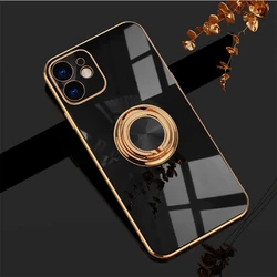 Soft Cover Electroplating TPU 360 Ring Kickstand Mobile Phone Case For Sony Xperia 5 III 5III 10 1 III 13 Pro 12 XR