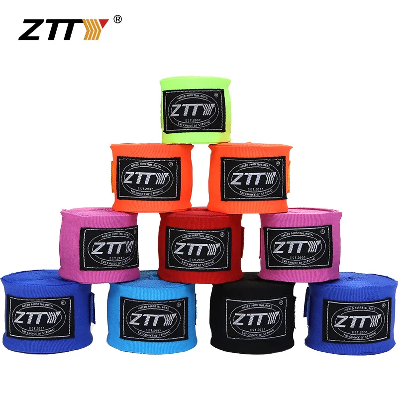 Custom Logo Printing  Professional Cotton Wrist Elastic Quick HandWraps Wrist Wraps Bandage Boxing Hand Wraps