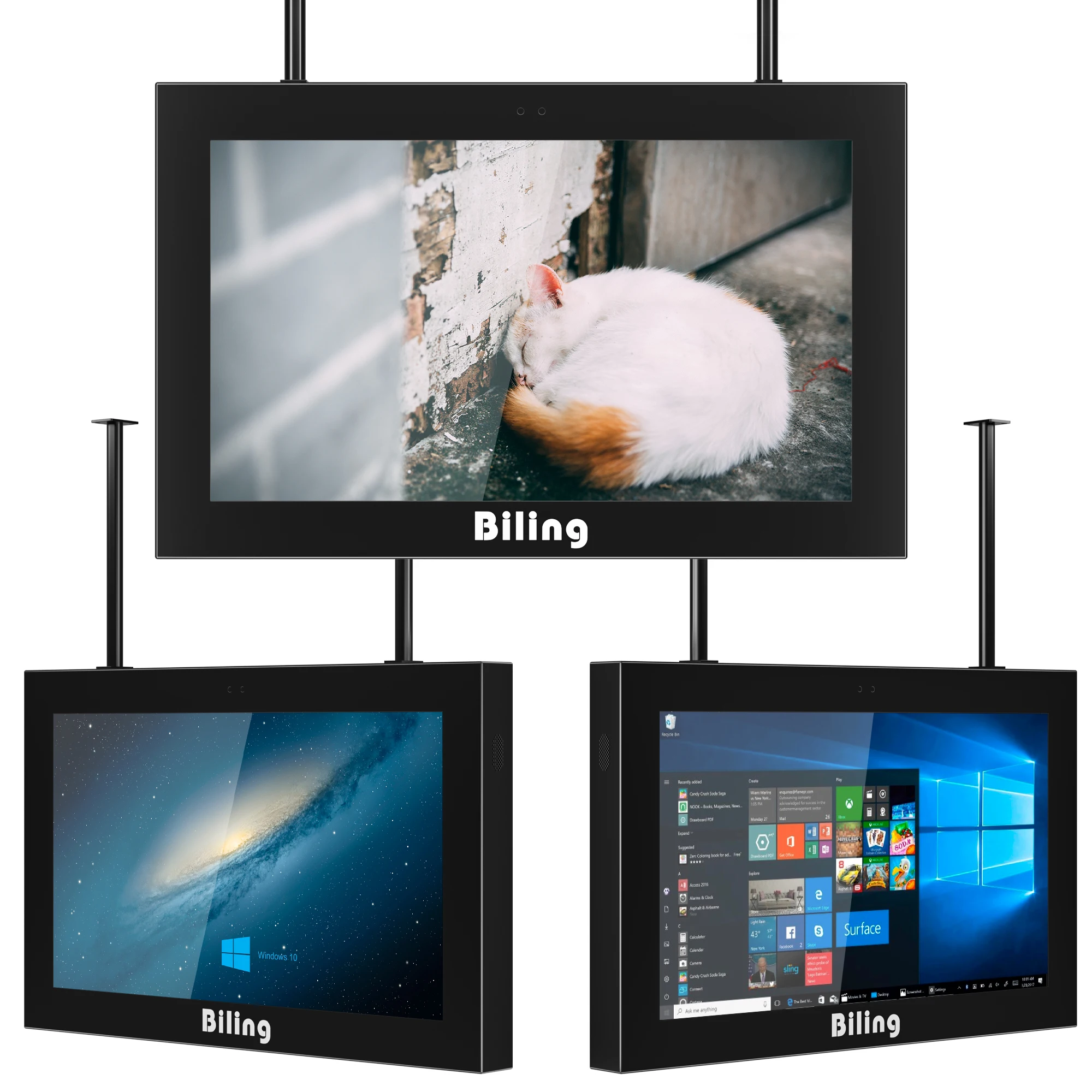 Customize 58 Inch Multi Screen Hanging Wall Mount Stand Split Screen LED Display Video Wall Panel