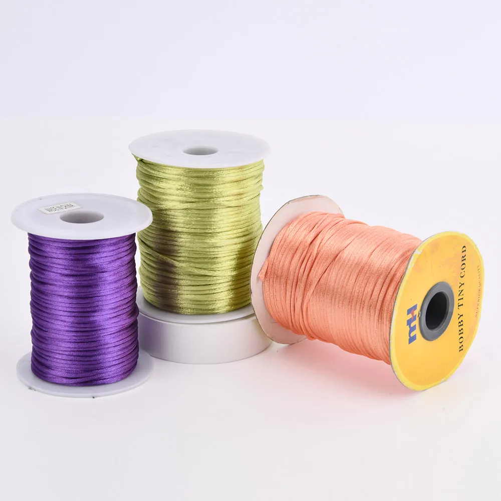 Fashion Chinese Knot Cord Decorative Colorful Polyester Nylon Bobby Tiny Cord