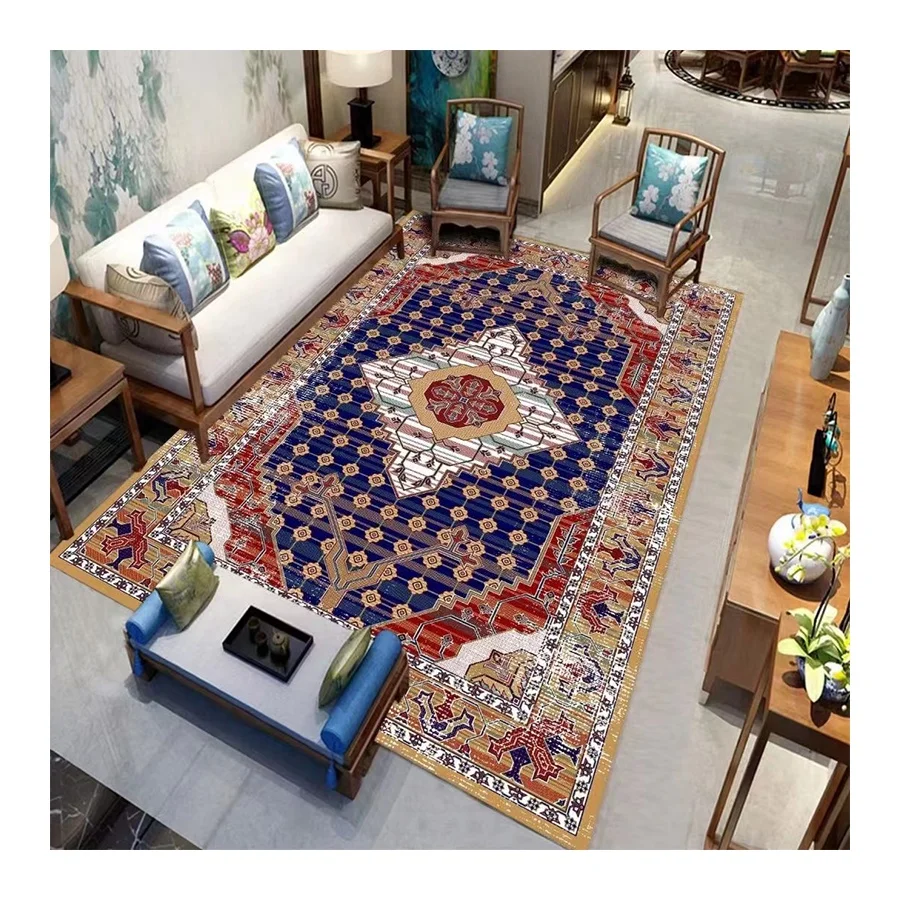 Luxe salon tapis velours materiau avec motif Designer expedition rapide tapis coureur lavable a la Machine