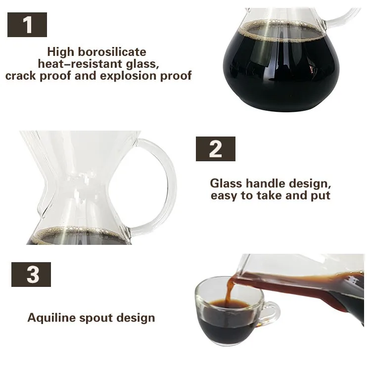 Wholesale High Quality Hand Drip Brew Coffee Cups Pot Sets Filter Turkish Coffee Maker Coffee Serving Set