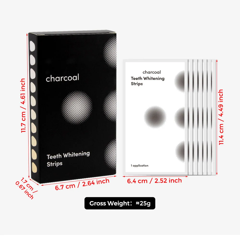 Daily Teeth Whitening Strips Custom Logo Bleaching White Strips for Sensitive Teeth Removes Stains