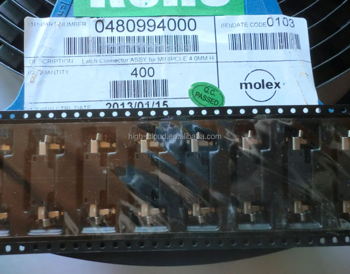 
Mini PCI Express* Latch, Mated Height 4.75mm (.187