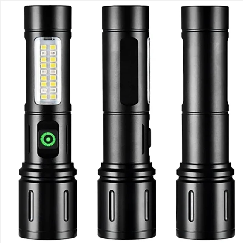 1000m White laser side light telescopic zoom waterproof rechargeable usb led tactical torch Work light outdoor flashlights