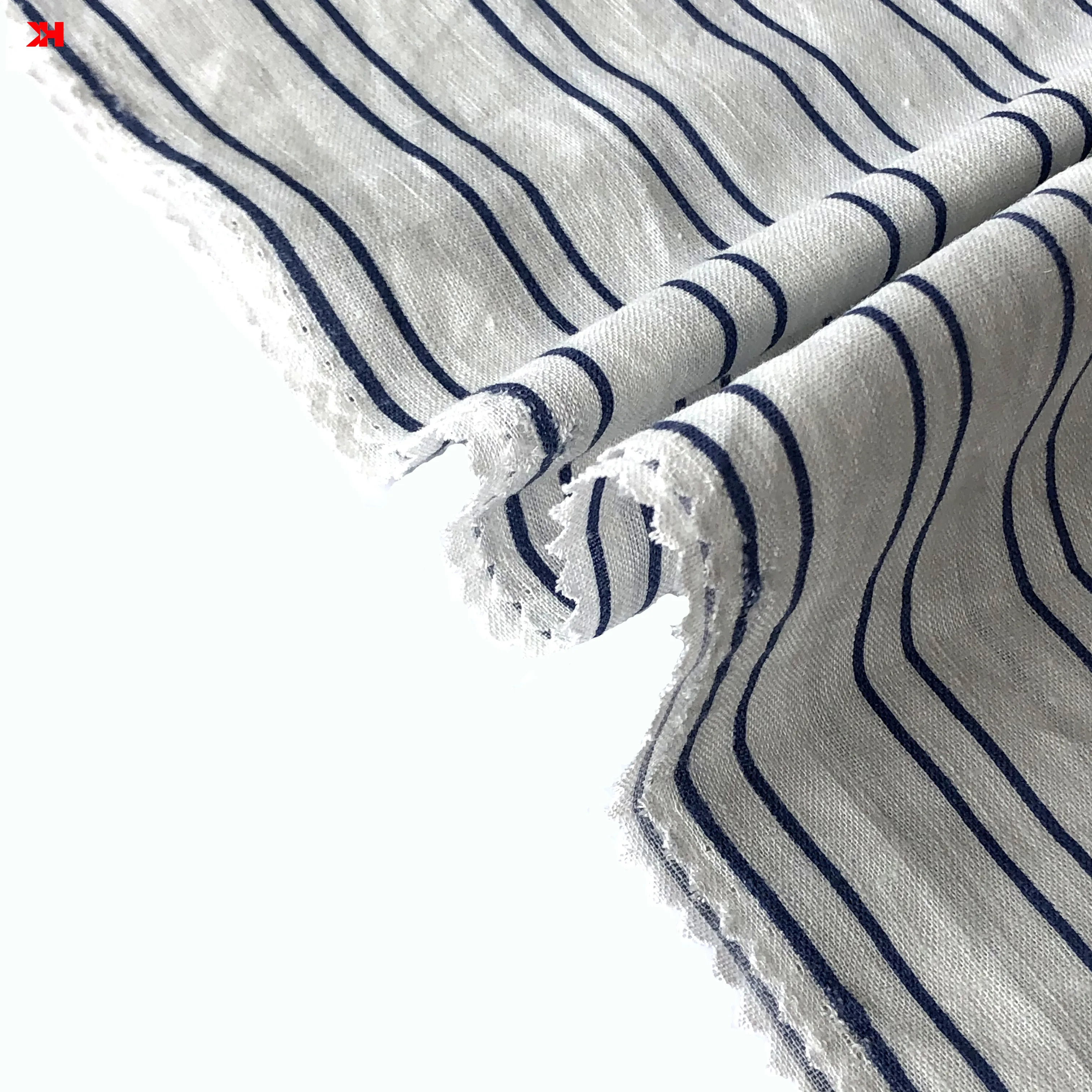 Поставщик высококачественного льна, полосатая льняная ткань для рубашек