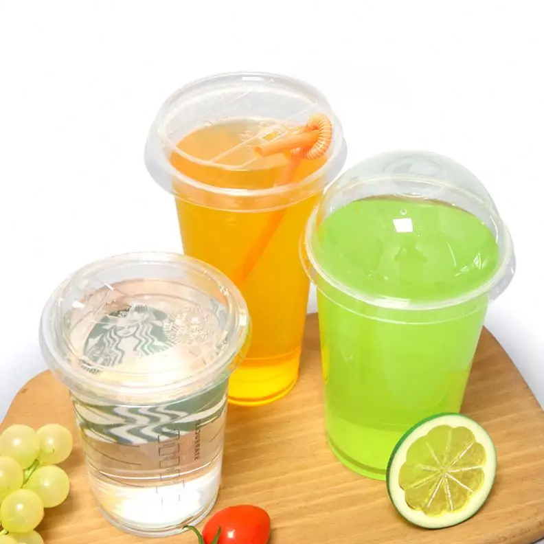 Wedding Party Plastic Disposable Tea Cups Ice Cream Sundae Cups Glass Disposable Plastic Cup