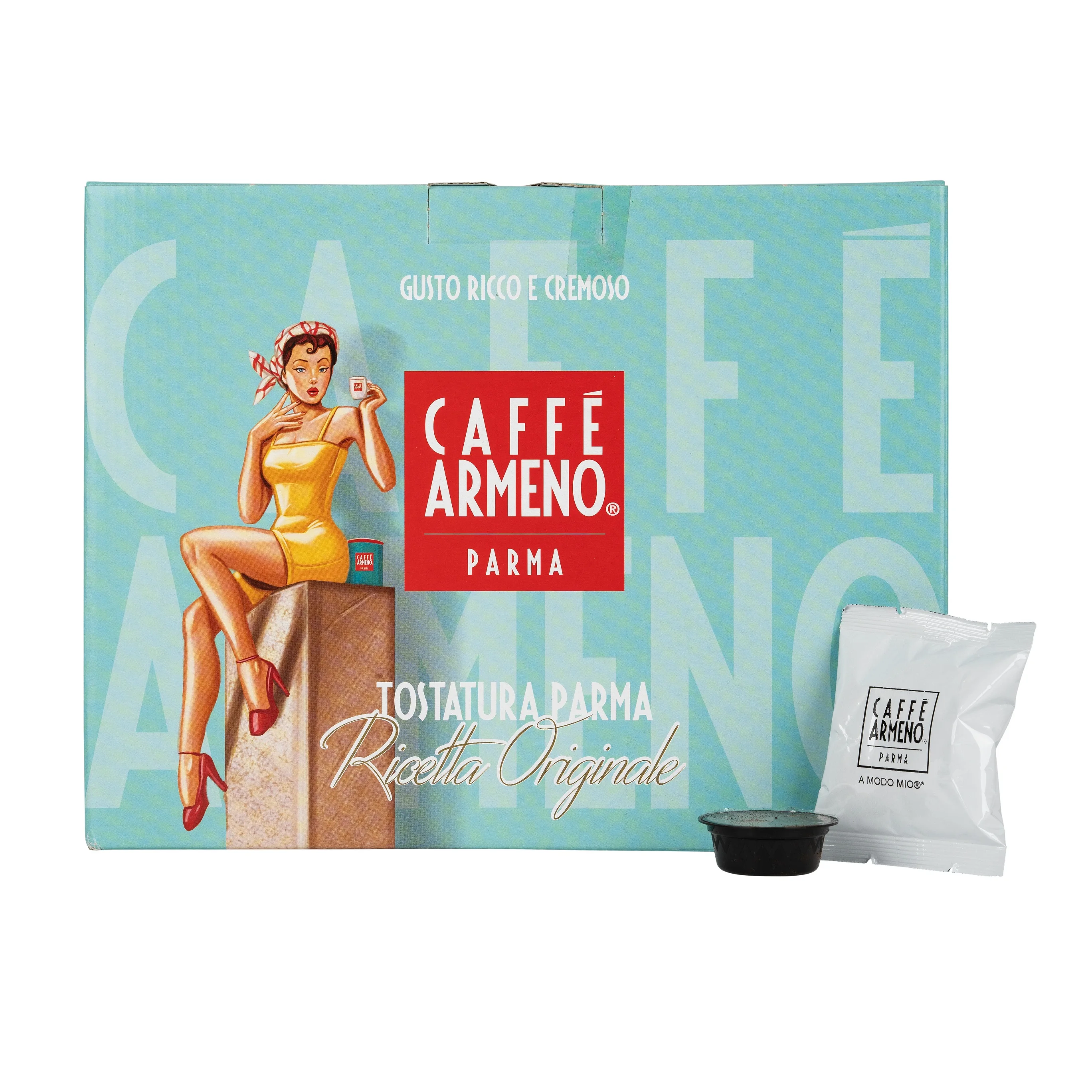 Armeno Caffe Srl Brand Sugar-Free Espresso Coffee Capsules Compatible For Lavazza A Modo Mio Machine