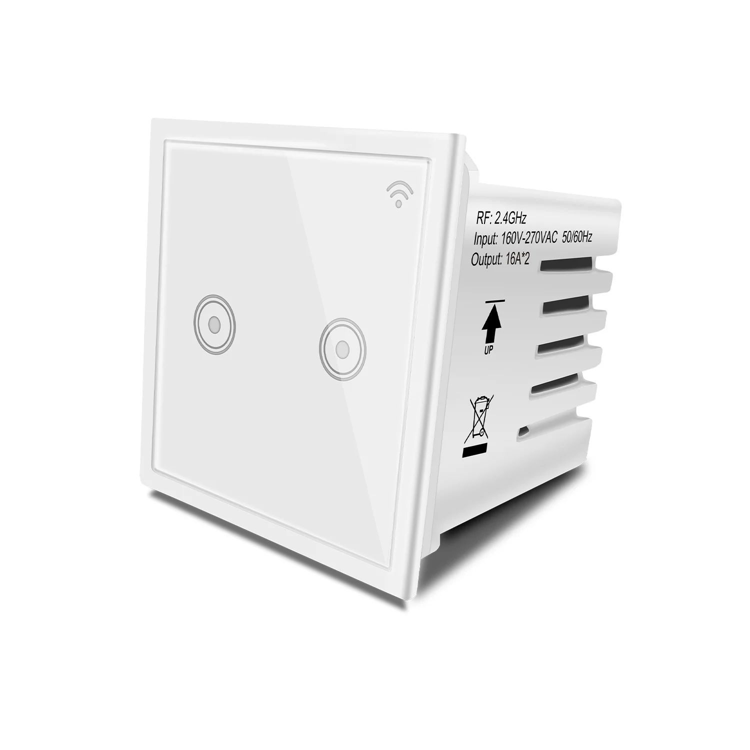 2 Gang Wifi Touch Switch Tuya Alexa Wireless Remote Control Light Dimmer Smart Switch