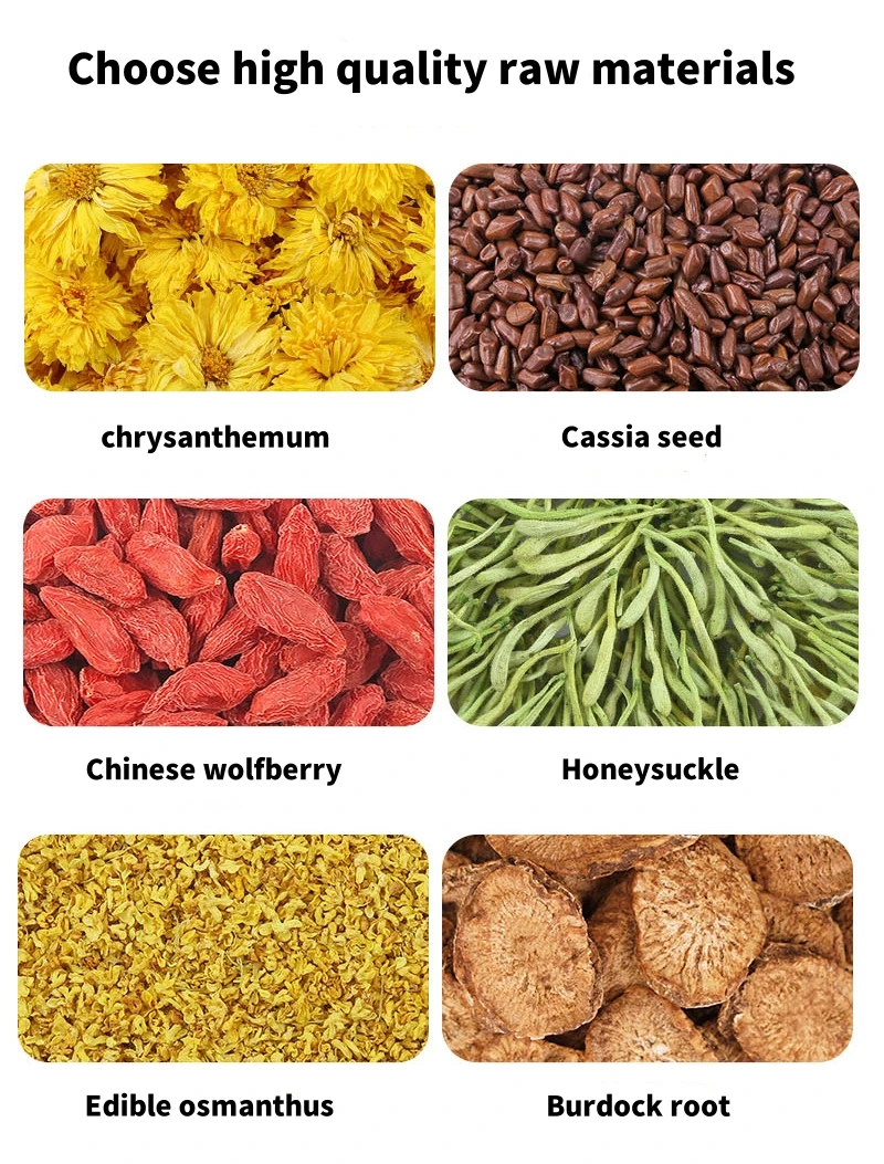 Wholesale Organic Private Label Natural Herbal Goji Berry Cassia Seed Liver Detox Tea