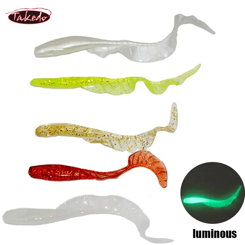 TAKEDO HG23 Unique Sickle Tail Design Attacting The Fish Attention And Attacking Soft Lures Tail 2.4g 11cm Bass Lure
