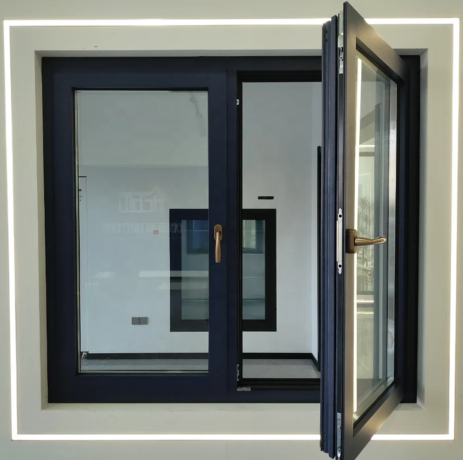 The new design modern popular window aluminum frame tempered glass for casement window