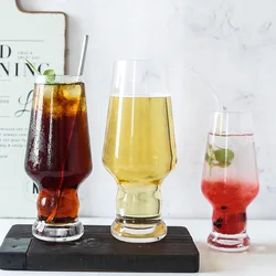 Прозрачная Стеклянная Кружка для сока, пивная кружка особой формы