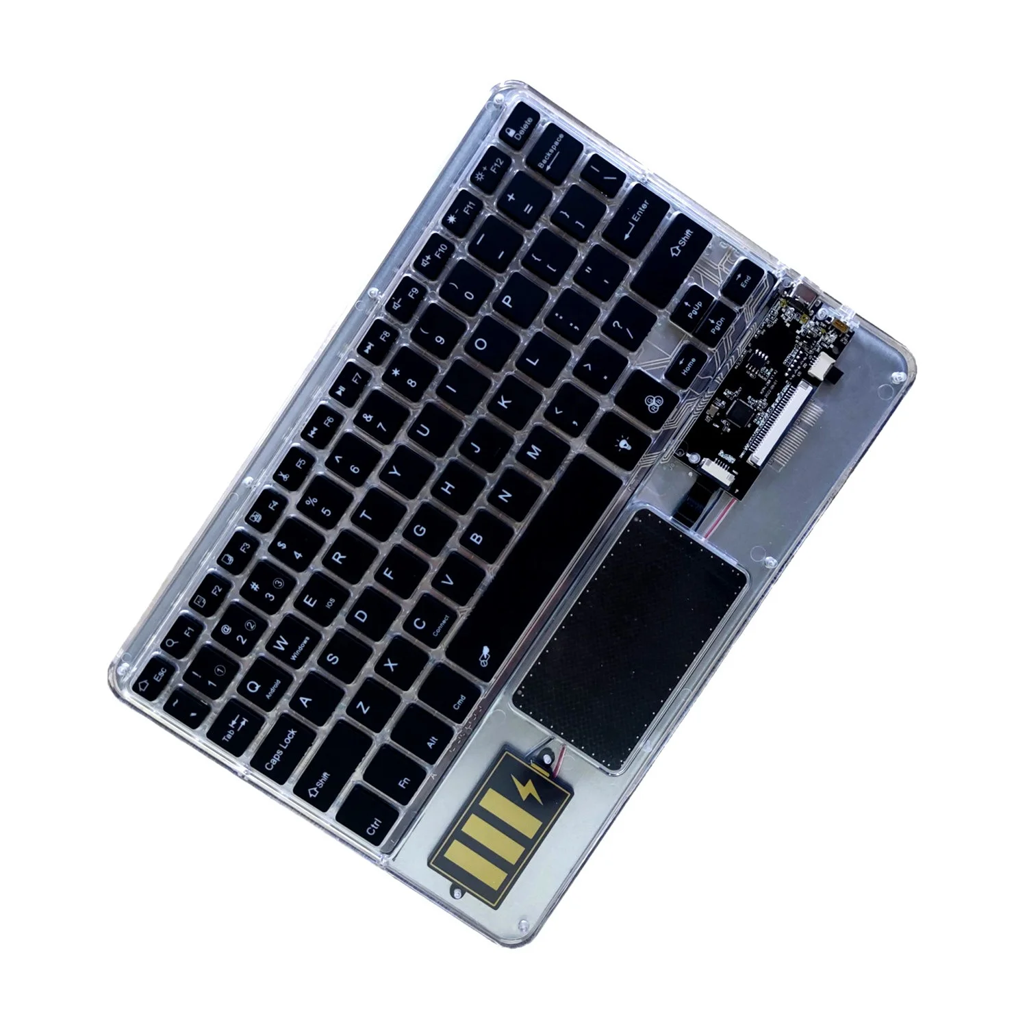 Mini Touchpad keyboard 7 colors RGB LED Backlit Laptop Wireless Bluetooths Keyboard For ipad Tablet Laptop