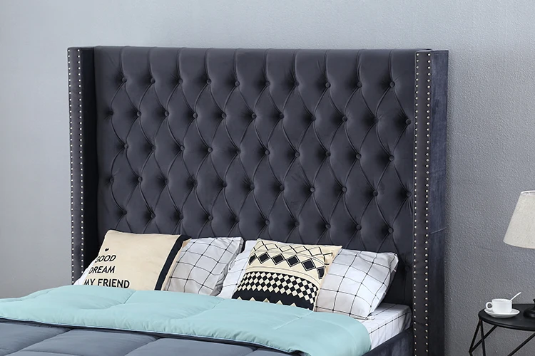  Willsoon furniture 1351 роскошная кровать с откидной спинкой изголовьем на пуговицах и шипами