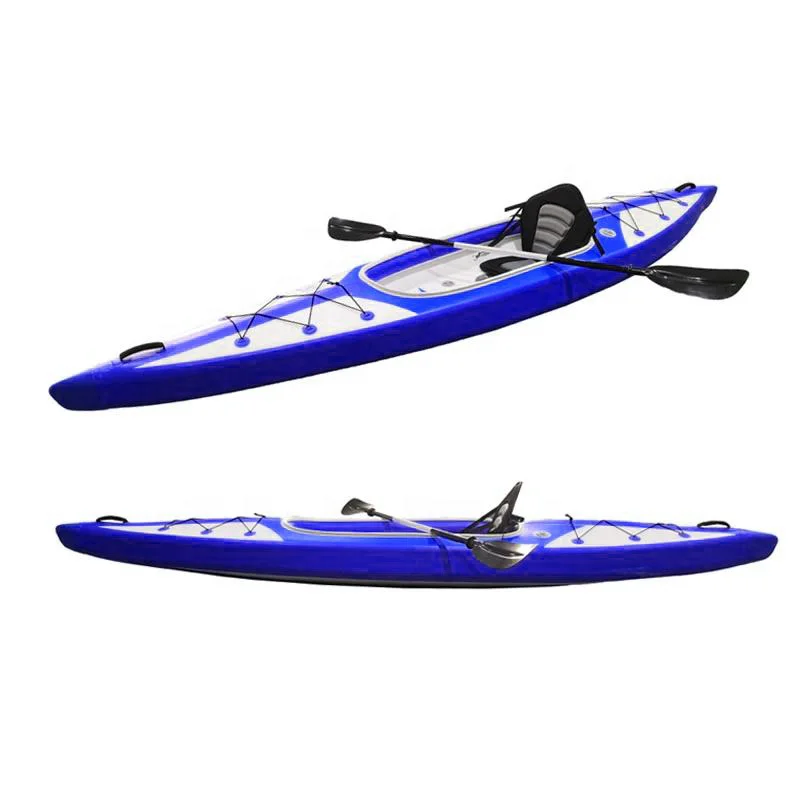 China Manufacturer 3.80m Fast Speed Inflatable Drop Stitch Single Fishing Kayak