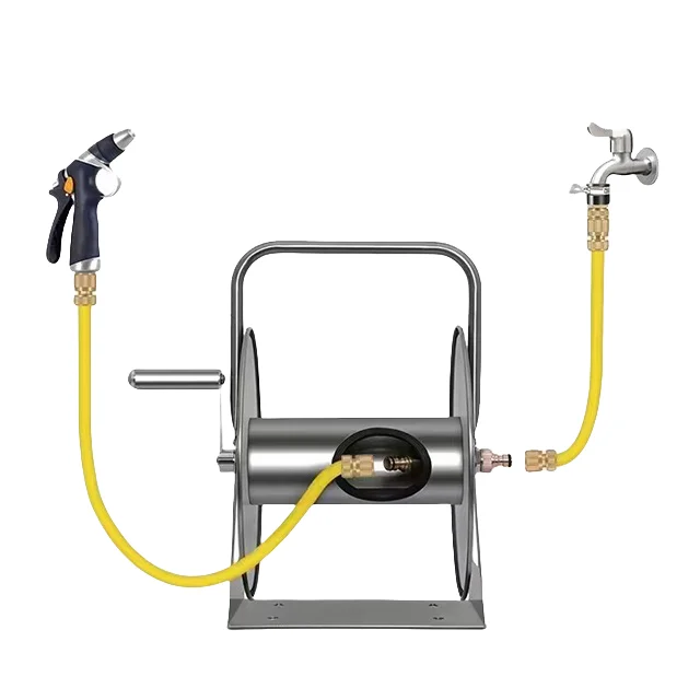 Professional Metal 40m Retractable Hose Pipe Reel Garden Hose Reel Cart For Water Hose