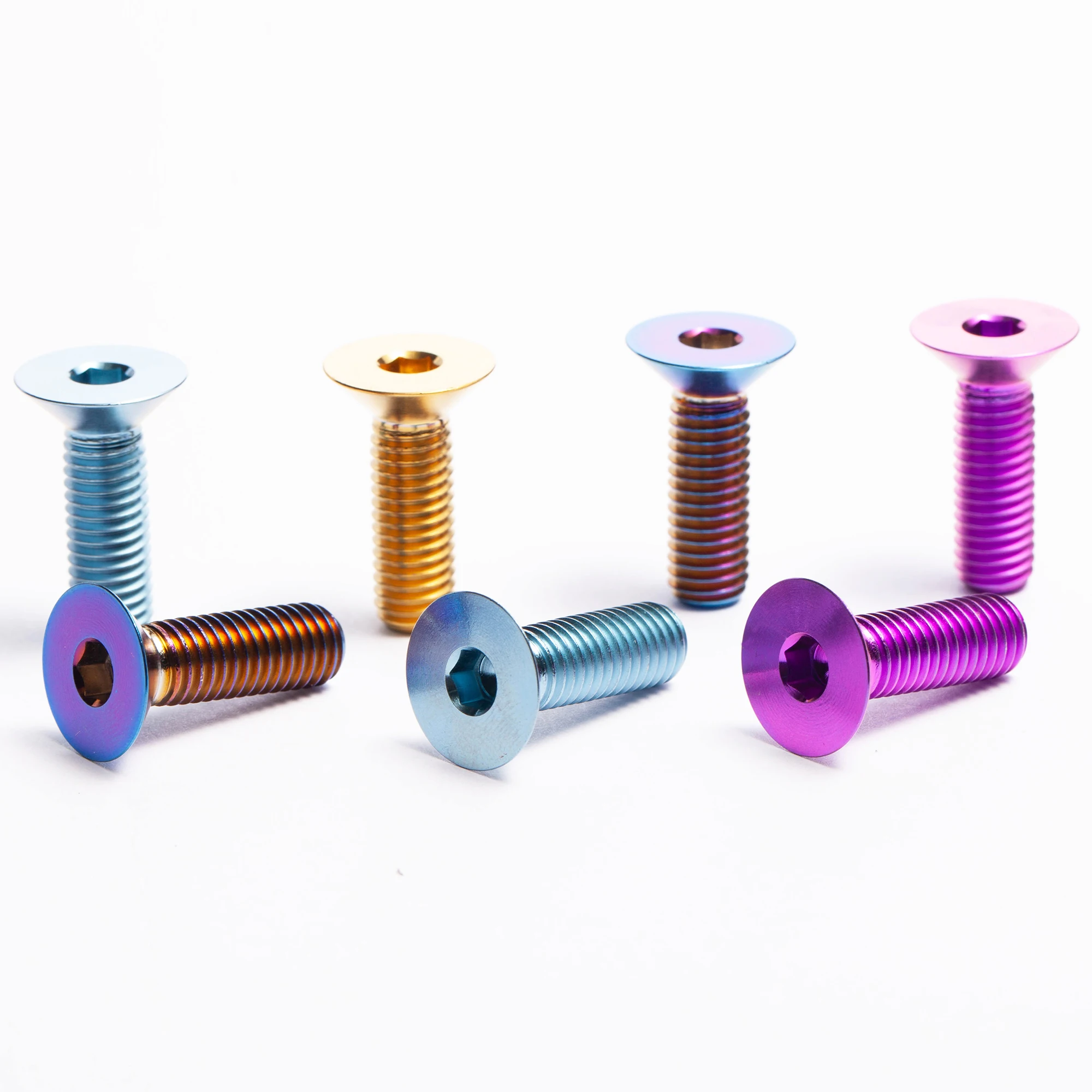 Torx титановые гибочные болты с плоской головкой Винты для потайной машины велосипедные шестигранные GR5