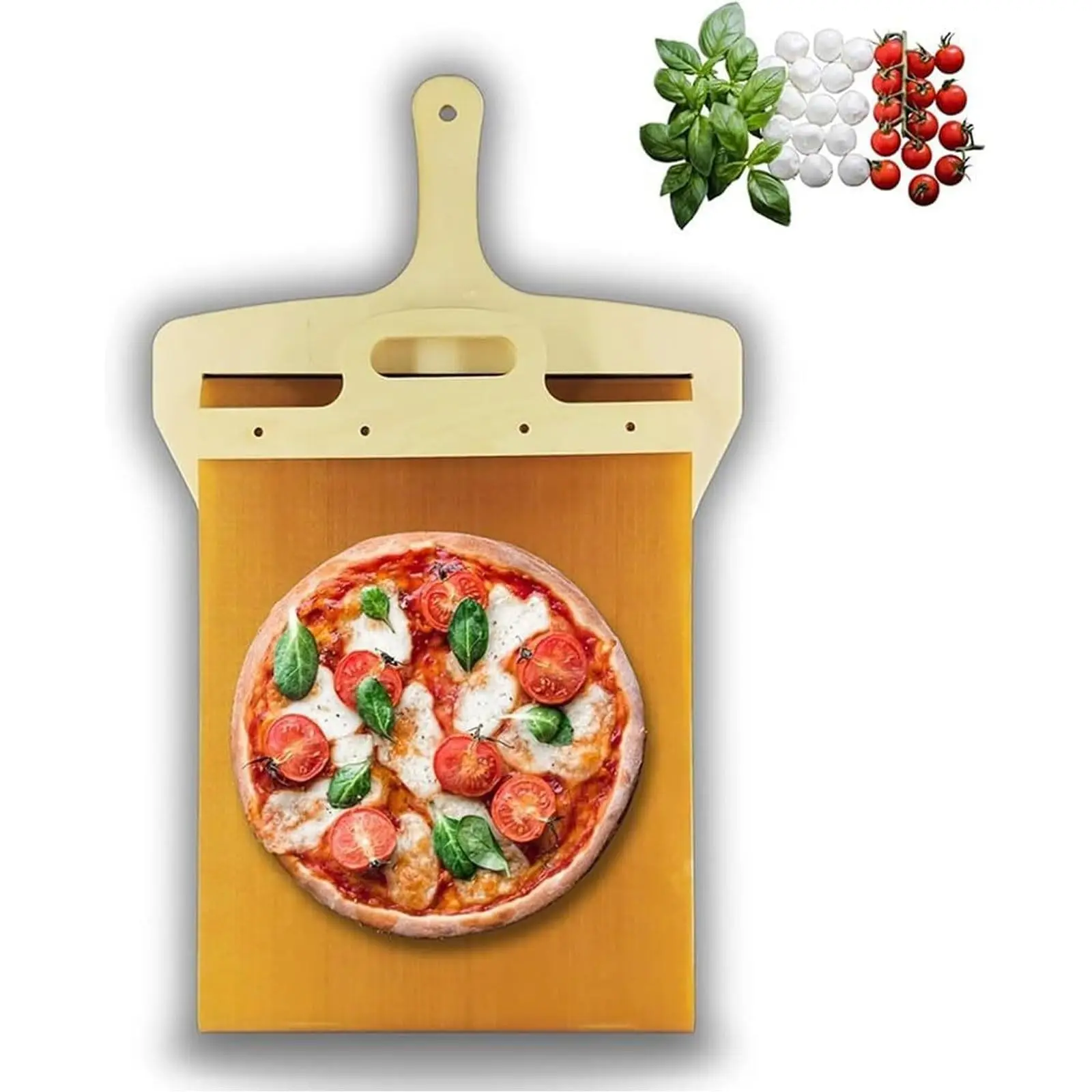 New food grade PP sliding Pizza crust shovel with handle Easy sliding pizza crust easy transfer pizza dough