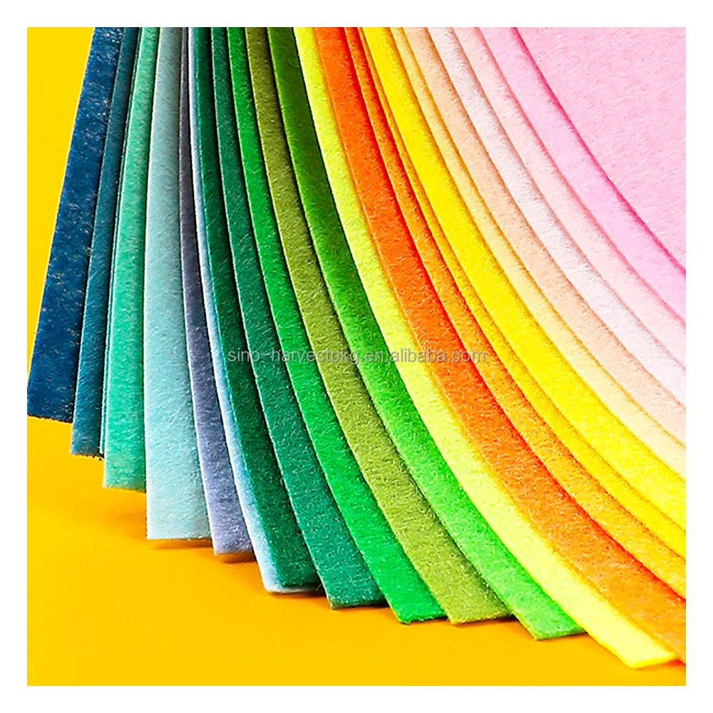 Wholesale high quality colored felt pieces of various colors mixed color felt pieces suitable for DIY crafts
