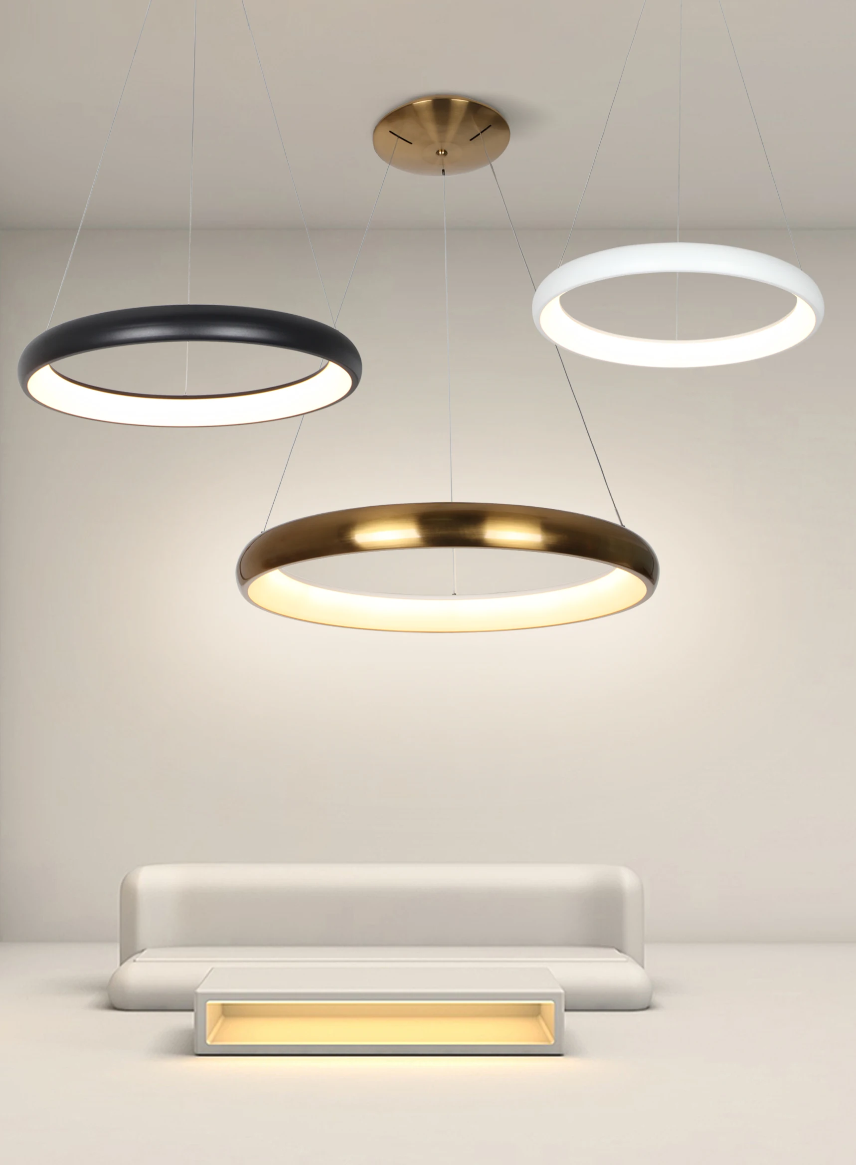 Minimalist round led pendant lamp ring led pendant lights for home decoration