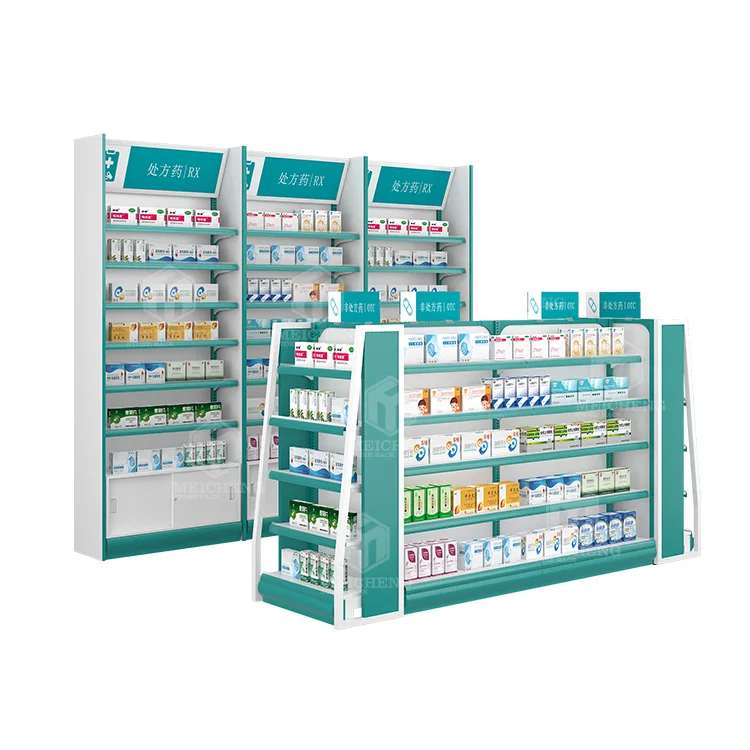 Meicheng Agent Recruitment Medical Store Racks Pharmacy Shelves Drugstore Pharmacy Medical Store Supermarket Shelves