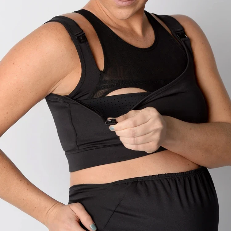 High Impact Maternity Bra Breastfeeding Nursing Workout Gym Sports Yoga Bra Women
