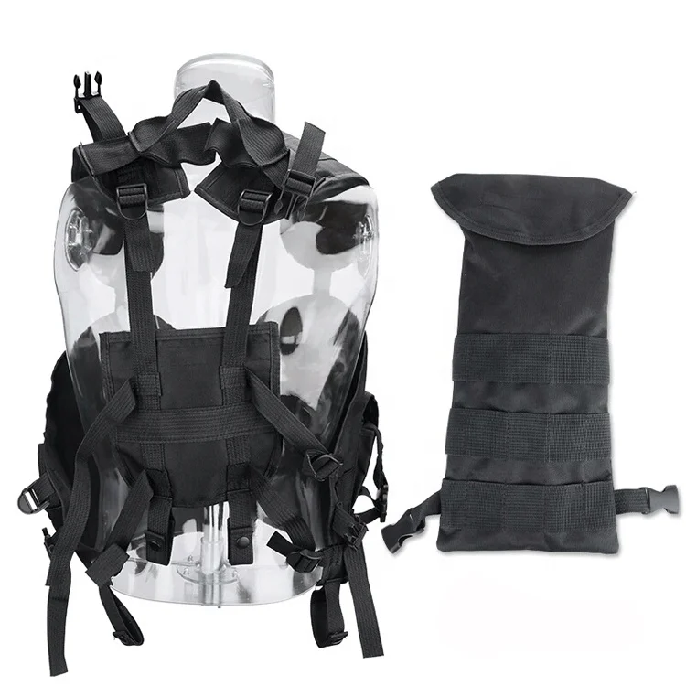 Camouflage Army CS Protection Combat Tactical Vest with Detachable Water Bag