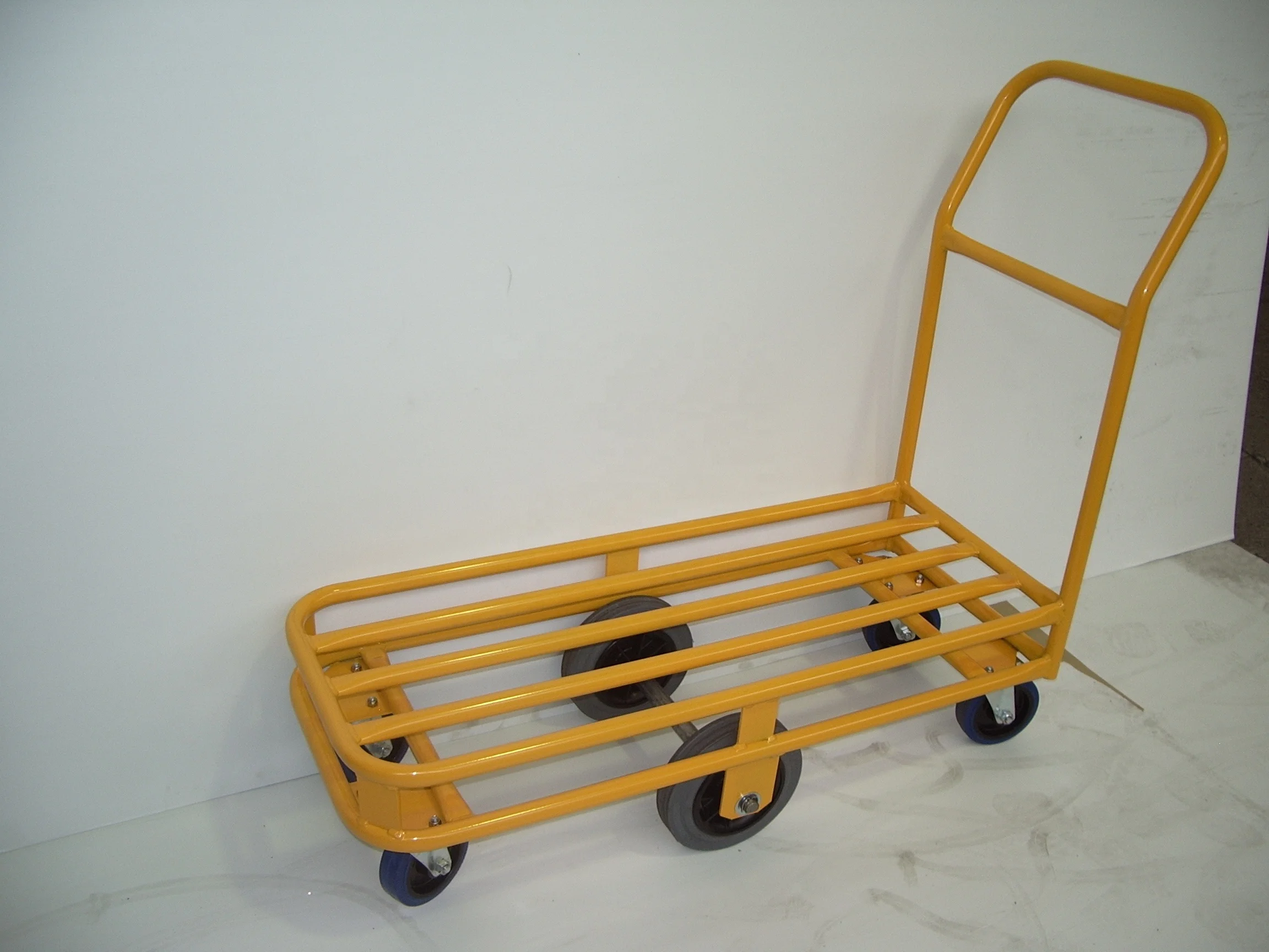 Heavy duty platform hand trolley with 6 wheels With competitive Price