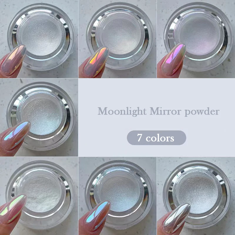 Super Shiny High Quality Moonlight Chrome Nail Glitter Powder Mirror Metallic Effect Popular Nail Powder