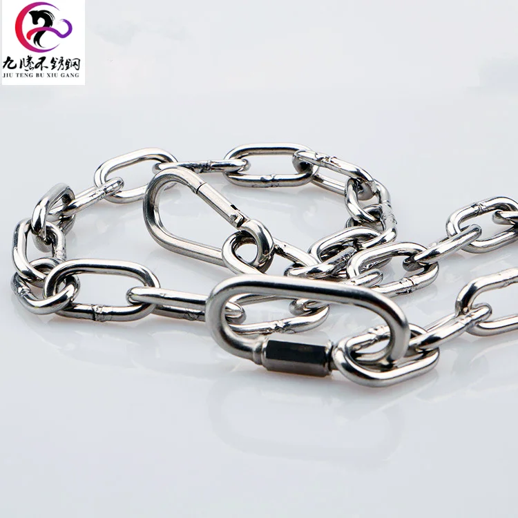 Foshan spot 304 stainless steel chains can be customized for swing guardrail chains, hanging lamp chains