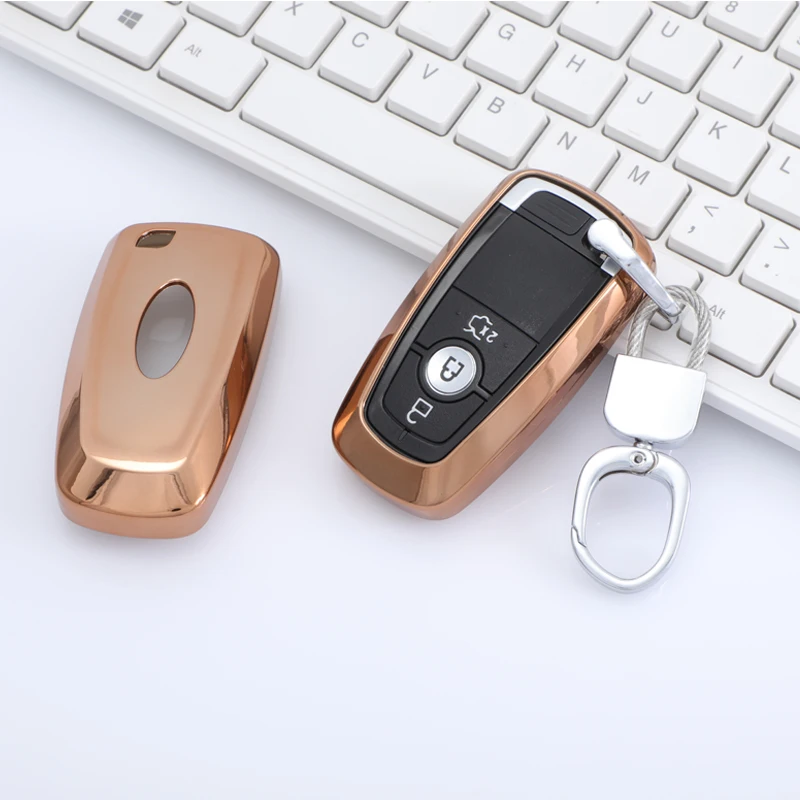 Модный Роскошный чехол для автомобильного ключа из ТПУ, высококачественный мягкий материал, водонепроницаемый держатель для ключа Ford key
