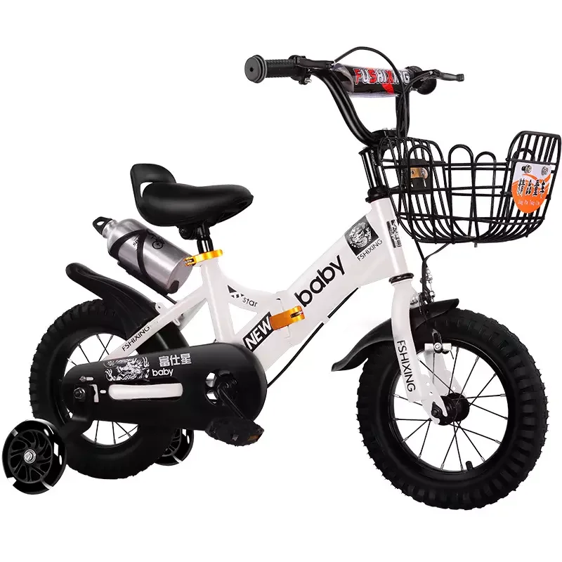 factory double seat bicycle / kids bike with ribbon / children bicycle auxiliary wheel