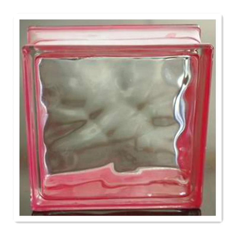 80.0mm 95.0mm clear  pink green  grey cloudy  parallel   190x190mm  145x145mm  115x115mm  hollow glass block for home decoration