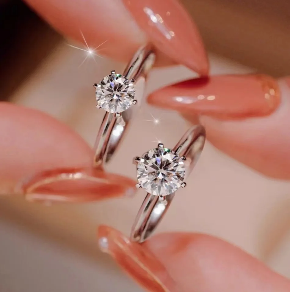 HQ GEMS IGI сертификат 0 5 Carat D VS1 VVS1 CVD HPHT бриллиантовое лабораторное кольцо с бриллиантами