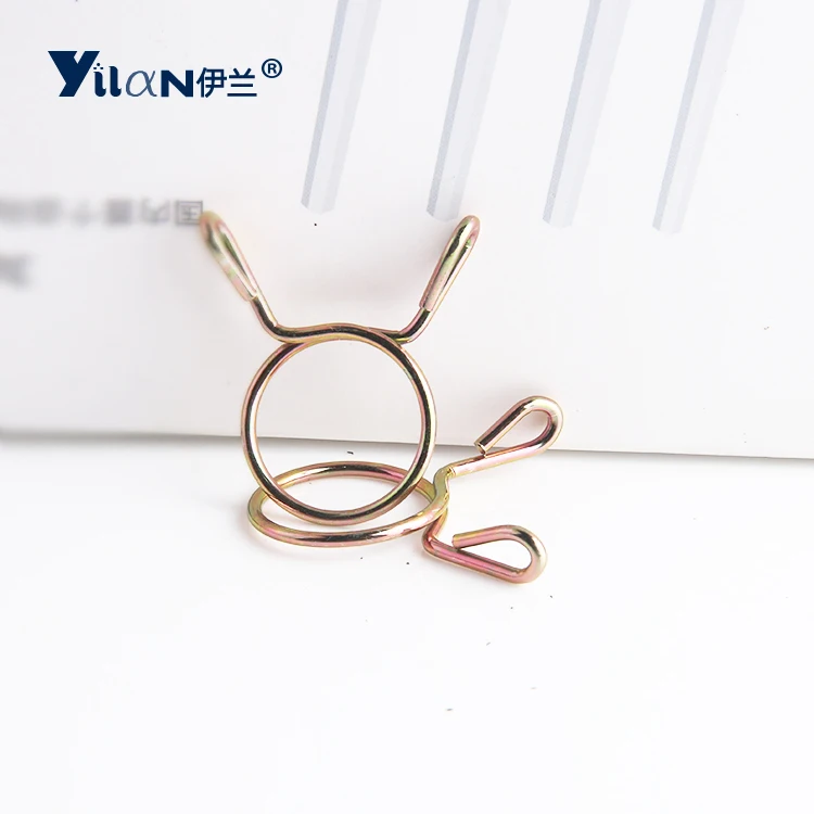 Galvanized hand pinch quick-install single wire spring tube clamp