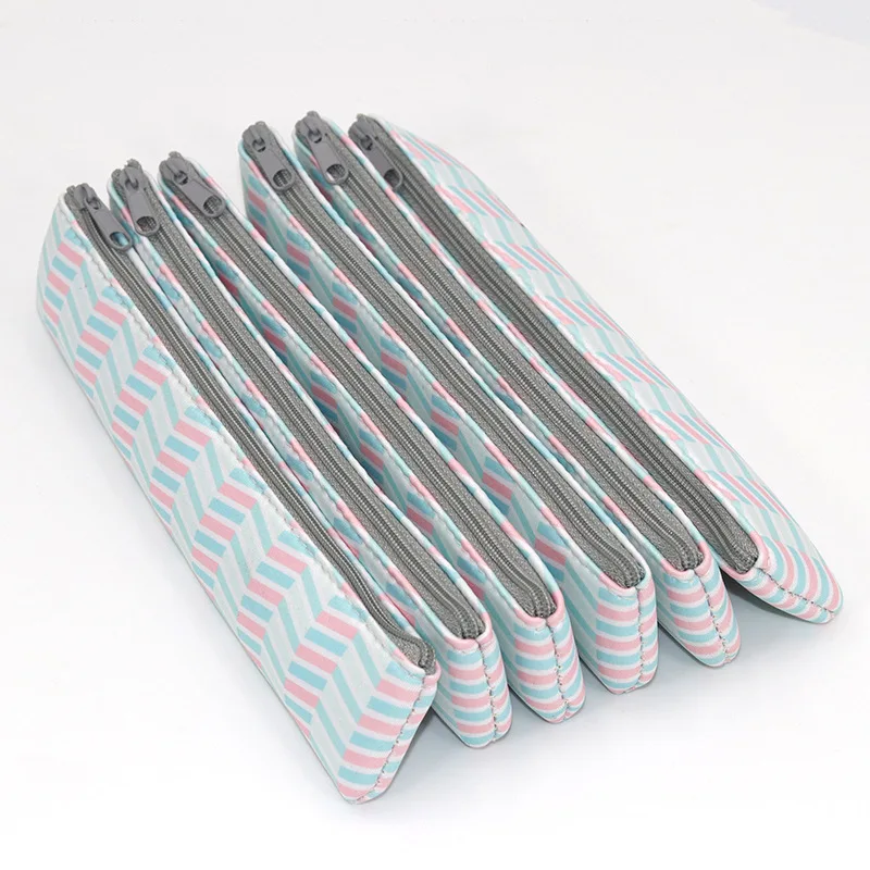 UOO OEM RPET Recycled Customized Design Sublimation Full Printing Neoprene Long  Pencil Case