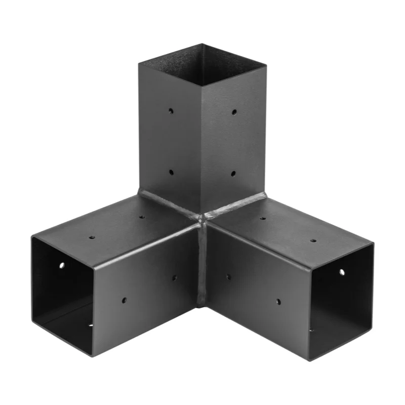 3-Way Angle Corner Pergola Steel Brackets 4x4 Kit For Wood Connector