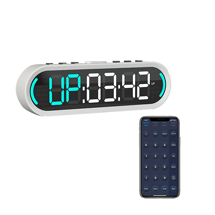 Portable Fitness Wall Clock Led Display Calculagraph Smart Wireless Gym Timer