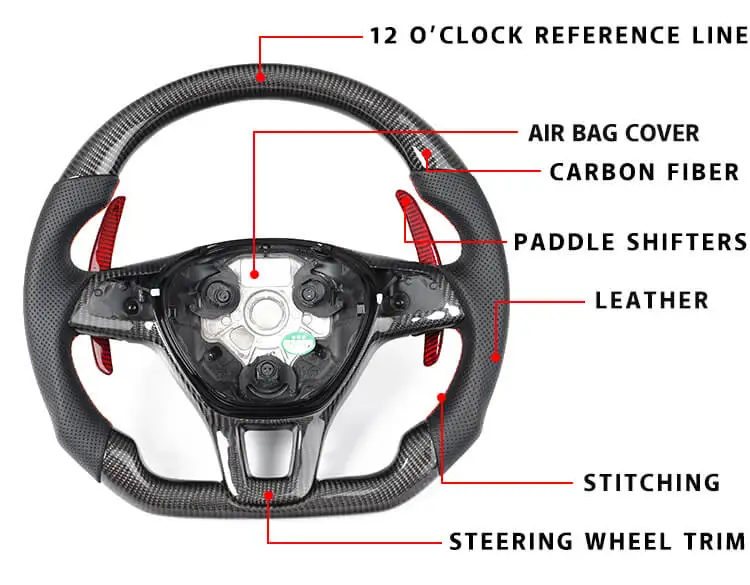 Рулевое колесо из углеродного волокна для Bmw f10 f30 e90 e46 e60 e92 e91 e34 g90 x3 x6