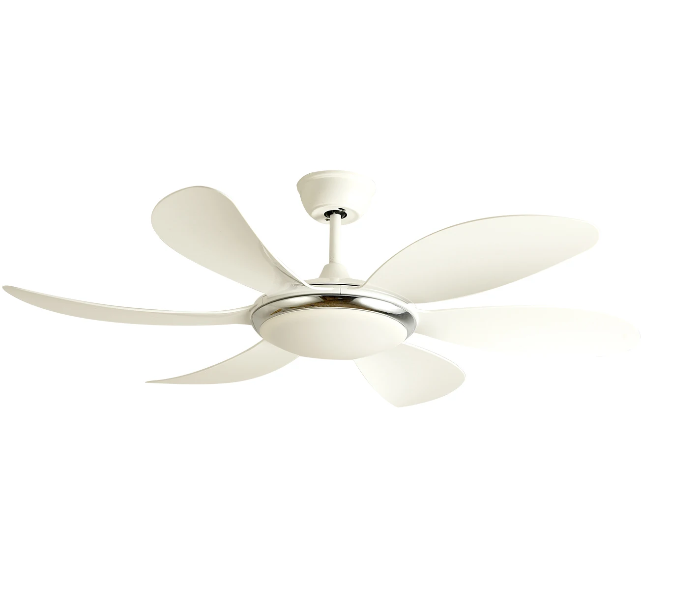 
White Modern Style Indoor sleek bedroom ceiling fan with light living room ceiling fan with light 110v 
