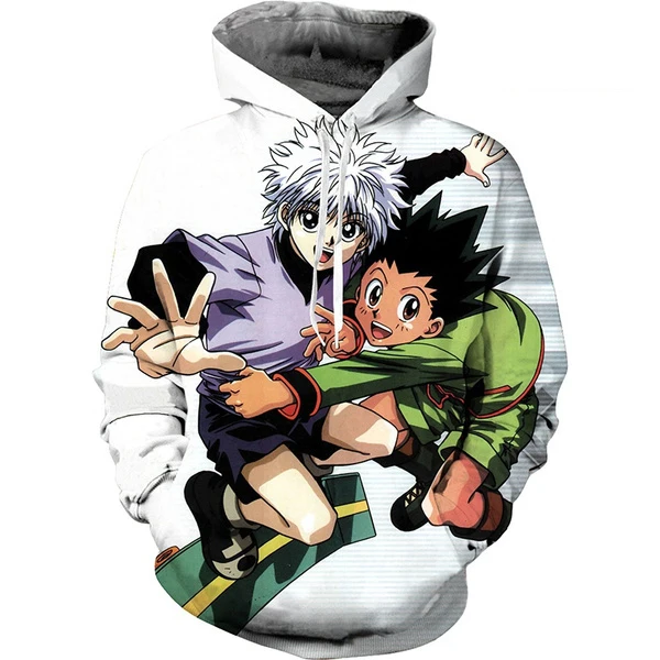 Custom Digital Printing Anime Hoodies Latest Design Hunter Comic Sweater Hoodie hunter x hunter hoodie