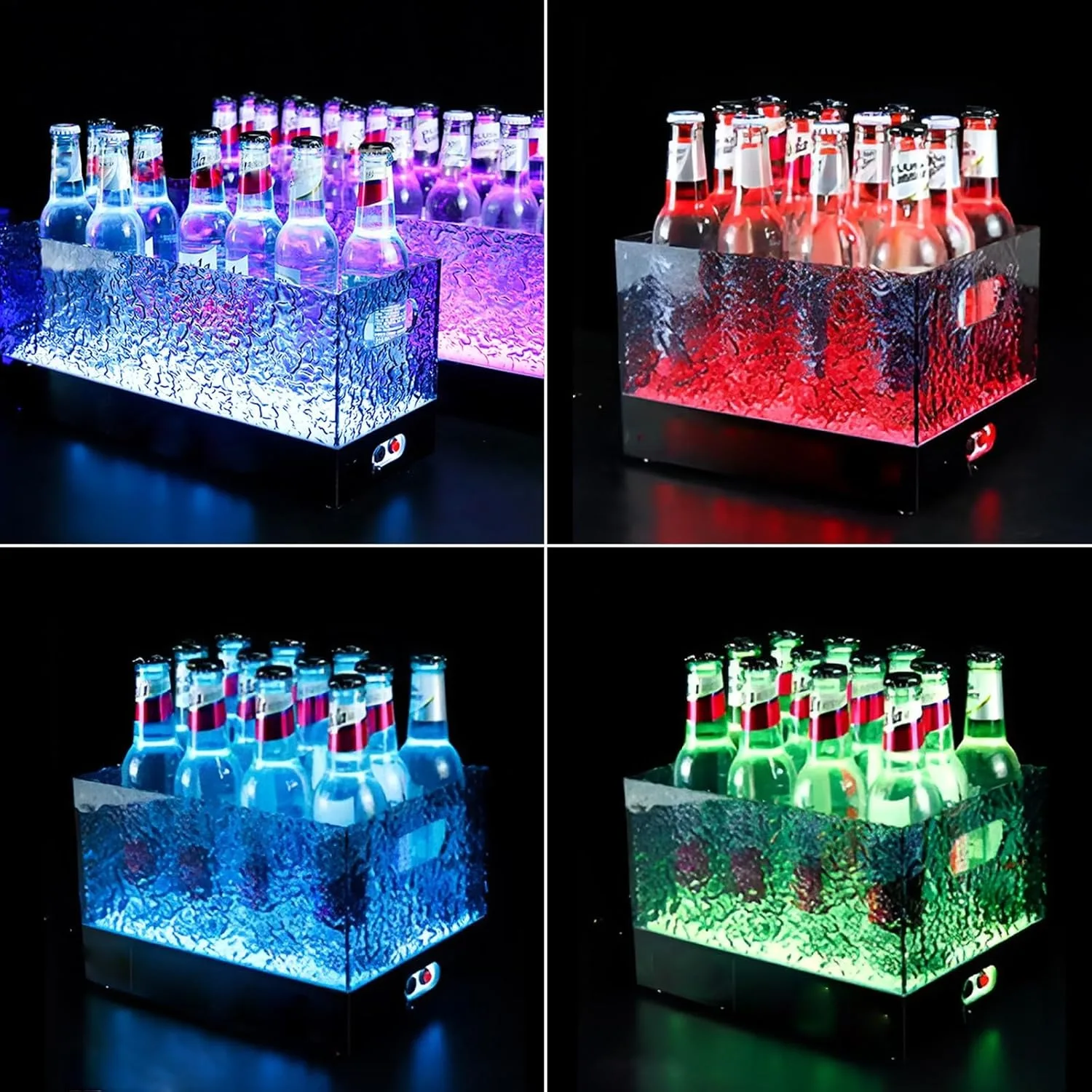 Light Up Ice Cubes Multicolor Glow Ice Cubes for Drinks Waterproof Glowing Flashing Ice Cube for Club Bar Party Bath Time Decor