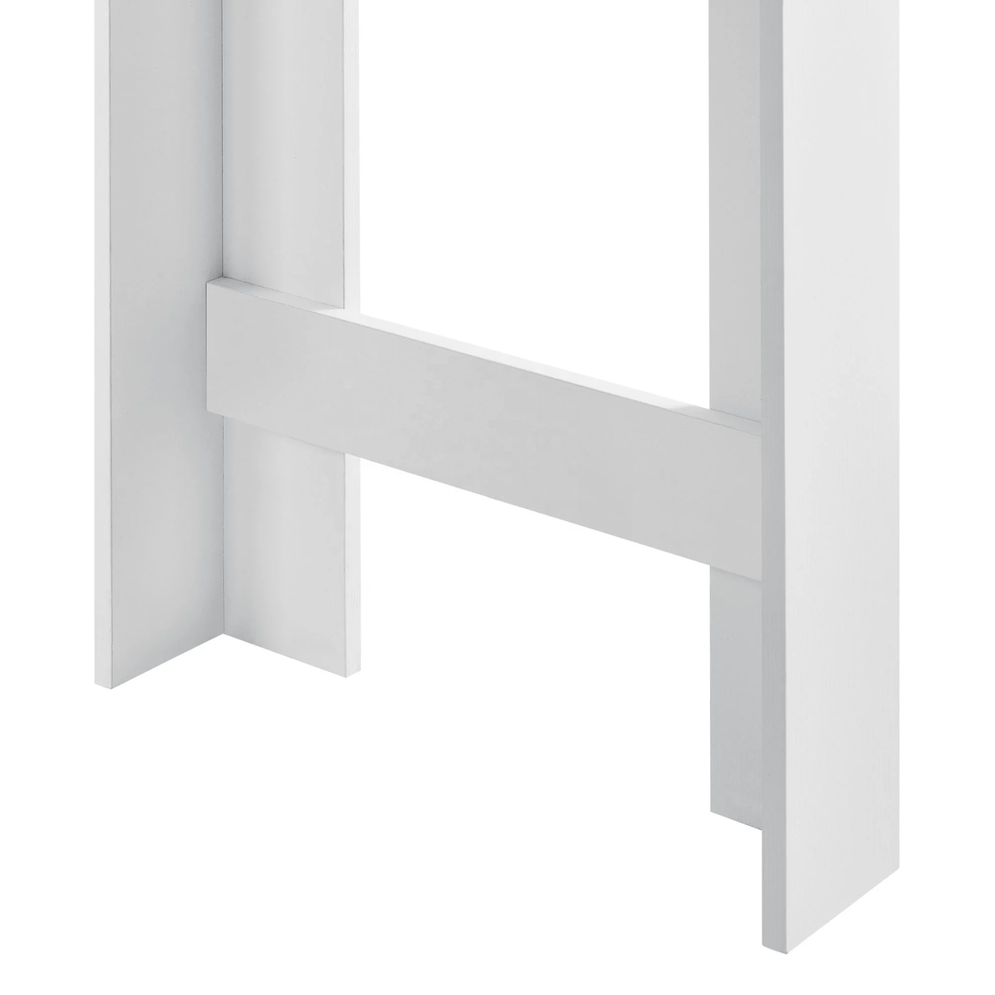 Bar Table with Storage Bistro Table with 3 Shelves Particle Board 110 X 50 X 103 cm White